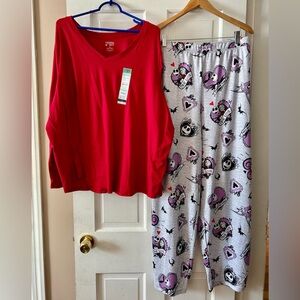 Women’s Nightmare Before Christmas Sleep Pants & Shirt 3x